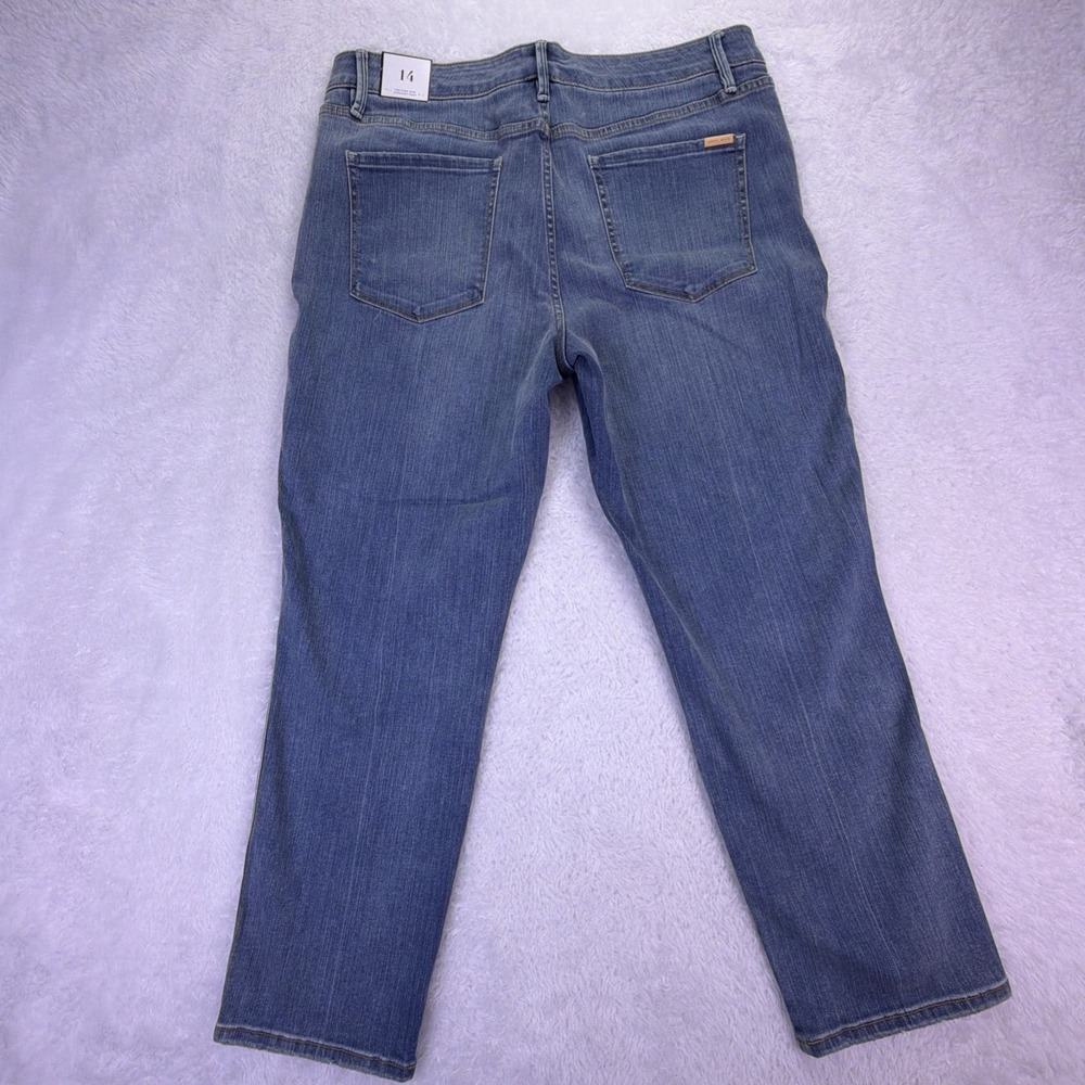 White House Black Market Womens 14 Jeans The High-Rise Straight Crop Stretch NWT - Picture 5 of 5